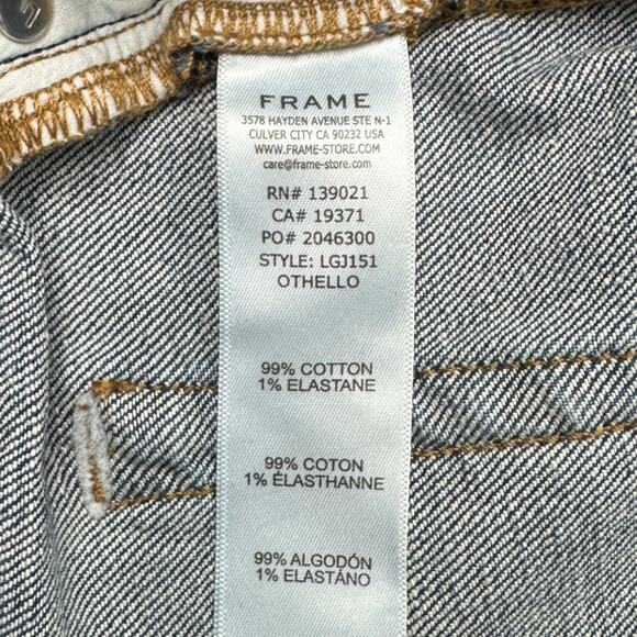 FRAME | W29 L26 | Le Garcon Straight Leg Mid-Rise Jeans in Othello Blue LGJ151 - Picture 11 of 11